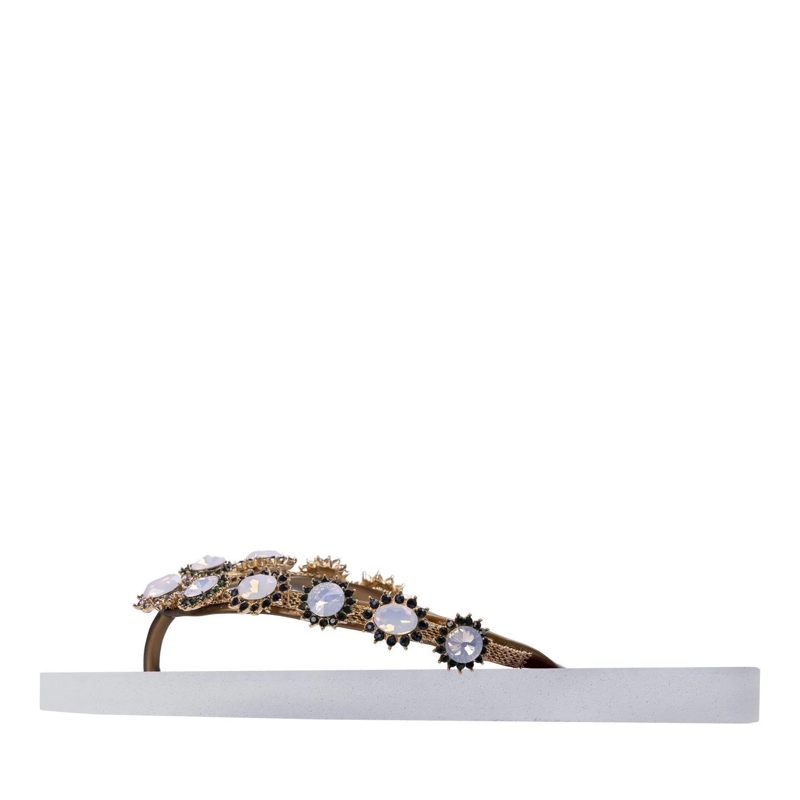 UZURII Flip Flops Pantoffeln Pantoffel Boo Boo weiss(Image 5)