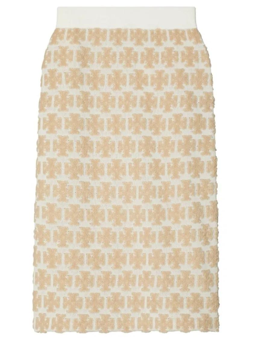 Tory Burch - Logo Skirt - Größe XS - beige