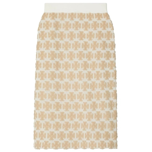 Tory Burch Midi-Röcke Logo Skirt Neutrals