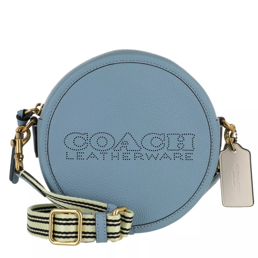 Coach Colorblock Leather Penn Circle Bag B4/Azure Multi Canteen Bag