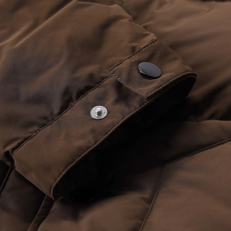 AMI Paris Jacke Steppjacke mit Daunen & Leder braun(Image 5)