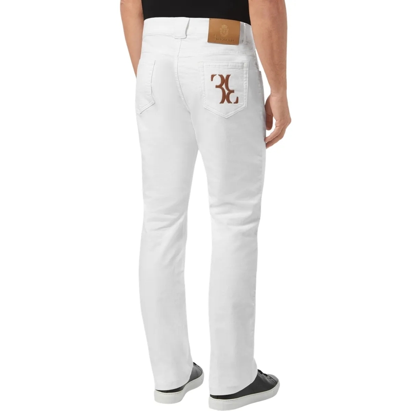 BILLIONAIRE Jeans mit geradem Bein Jeans Regular Fit Double B weiss(Image 2)
