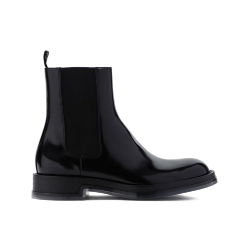 Alexander McQueen Stiefel Calf Leather Boots Black