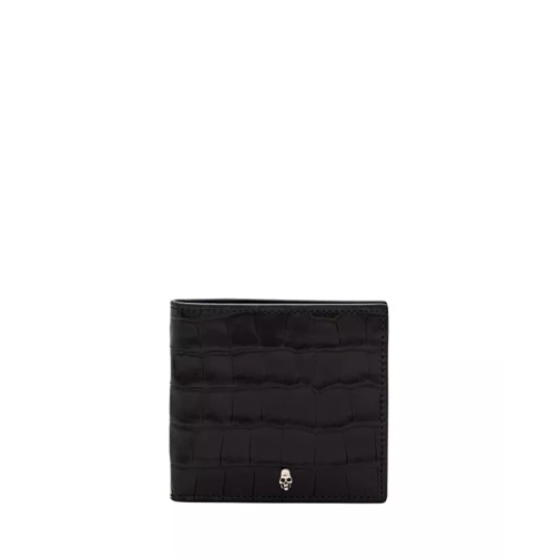 Alexander McQueen Leather Billfold 8Cc Black Portefeuille à deux volets