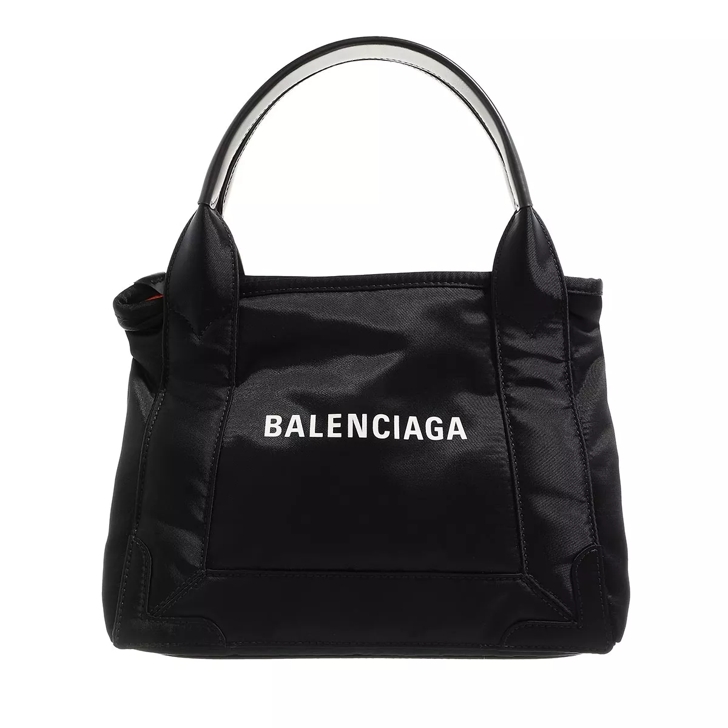 Balenciaga Nylon Plain Leather Tote Bag Black | Minitasche