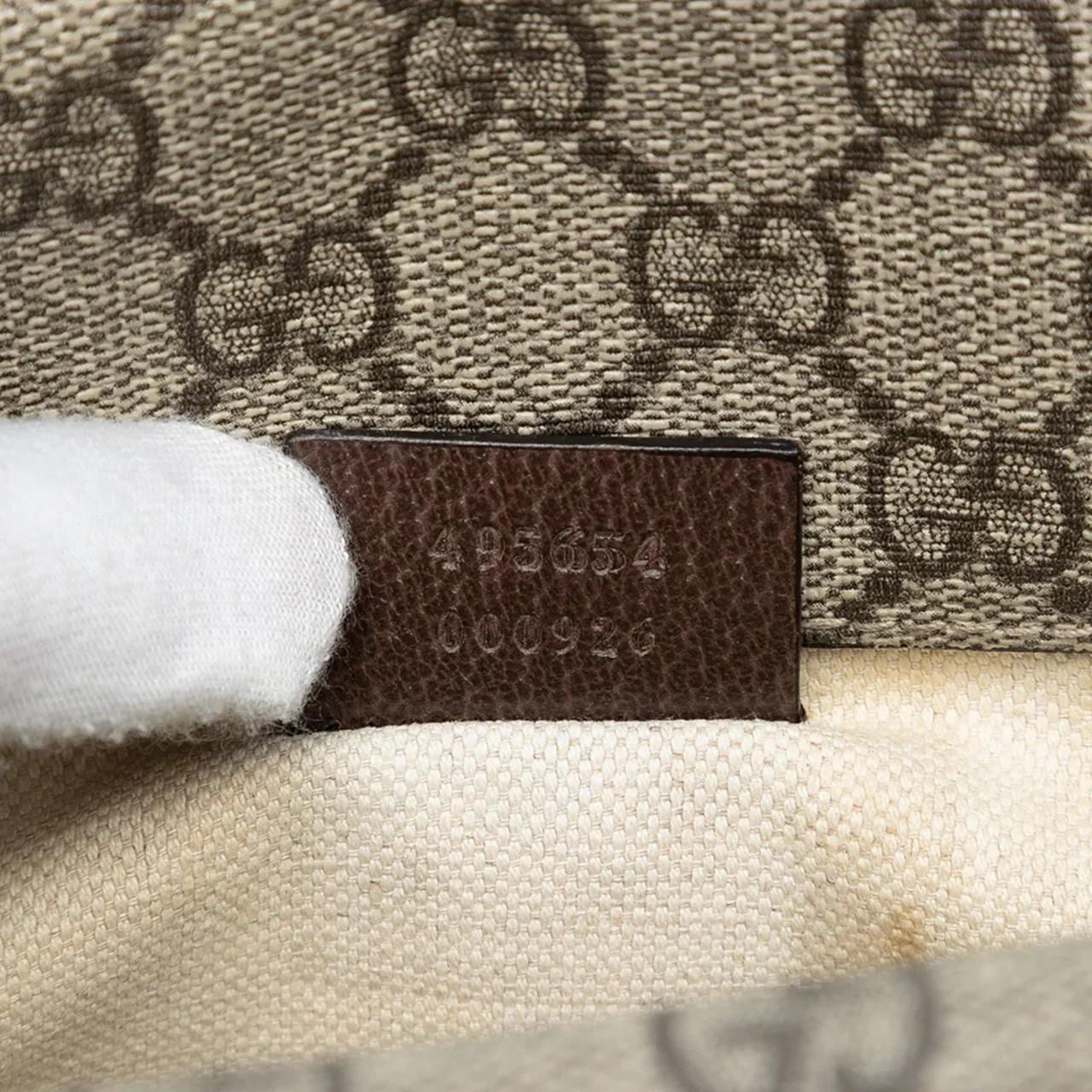 Thumbnail - Gucci Hobo Bags - Medium GG Supreme Web Neo Vintage Double Flap Mess - Gr. unisize - in Braun - für Damen