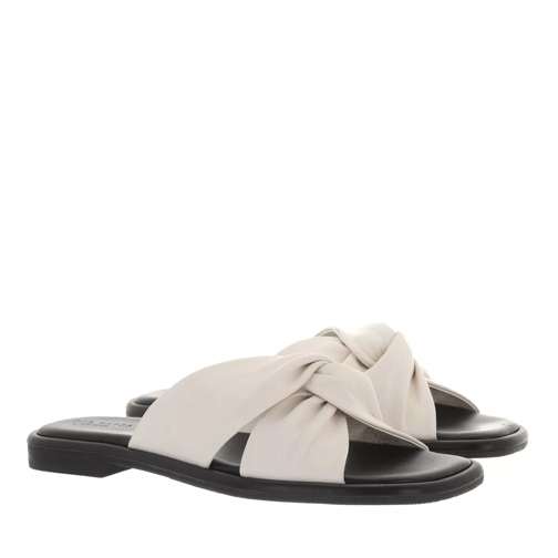 Ted Baker Pebba Soft Leather Flat Sandal White Slip-in skor
