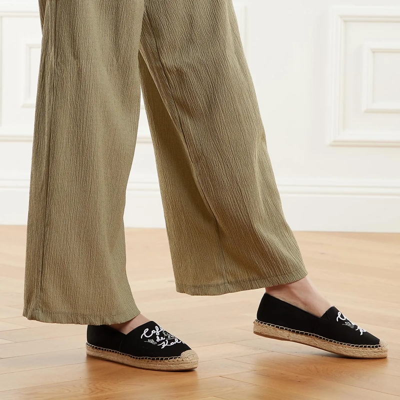 Karl Lagerfeld Espadrilles Kamini Duo Café De Karl Slip On Black Canvas(Image 2)