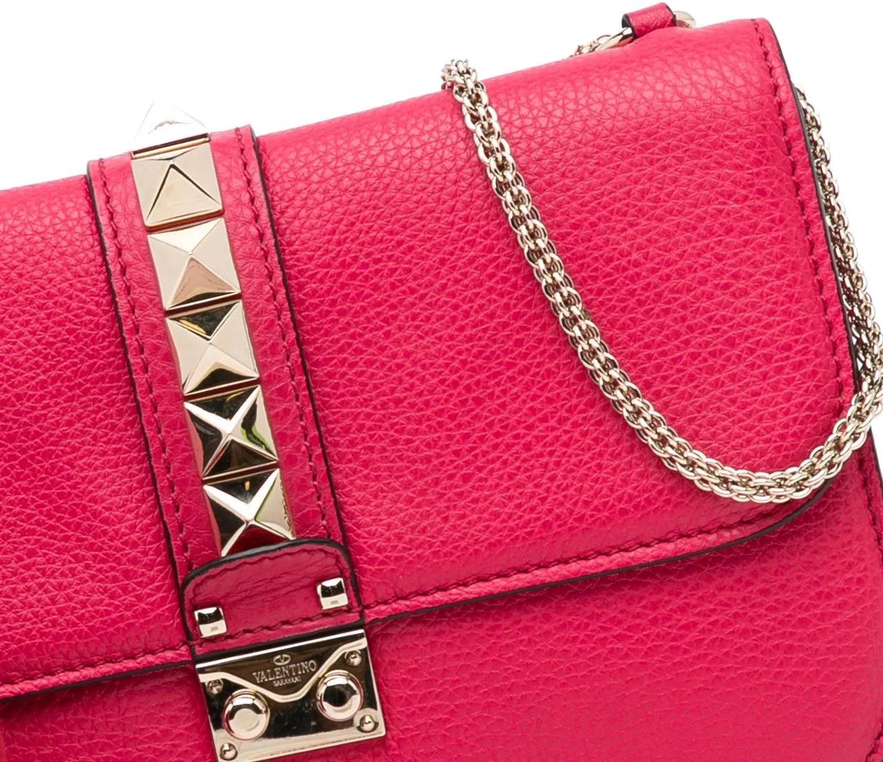 Valentino Garavani Hobo bags Small Rockstud Glam Lock Shoulder Bag in rood
