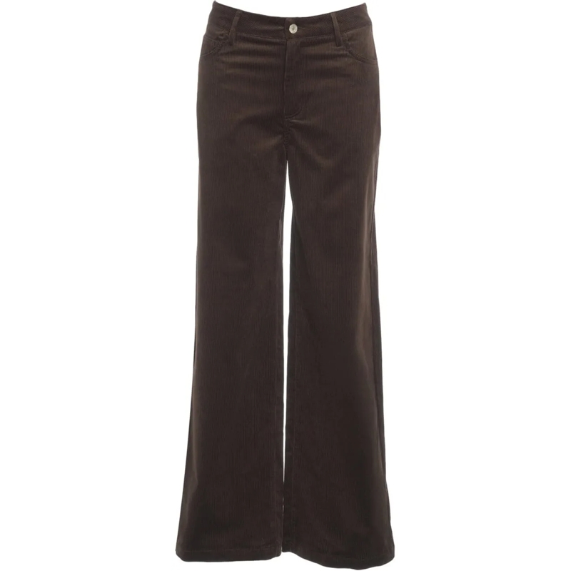 LIU JO  Ribbed palazzo trousers braun