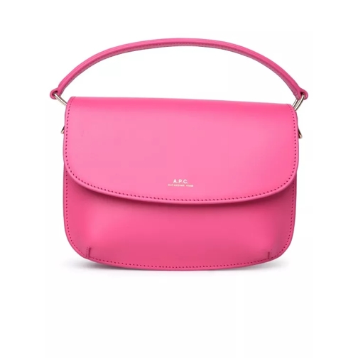 A.P.C. 'Sarah' Mini Fuchsia Leather Bag Pink Schultertasche