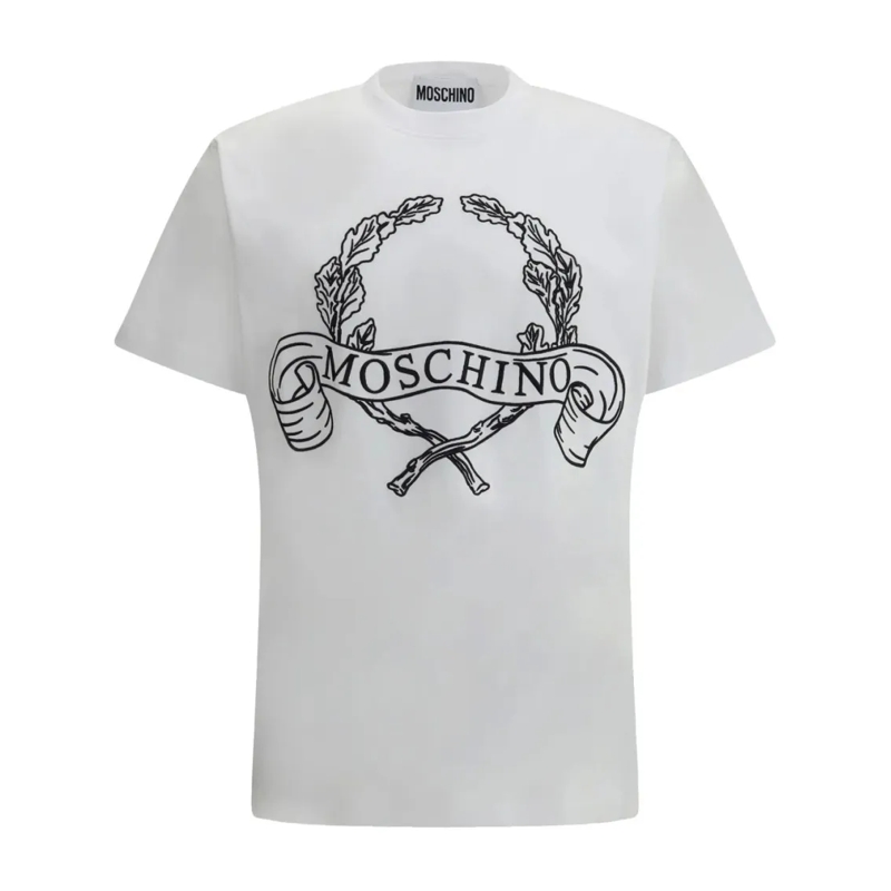 Moschino T-Shirt Regular Fit White T-Shirt With Round Neckline White