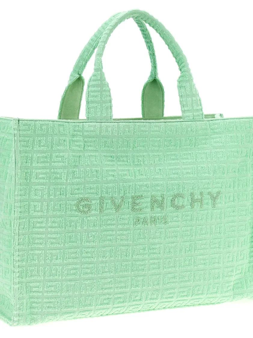 Givenchy Shoppers & Totes Plage Capsule 'G-Tote' Midi Shopping Bag in groen