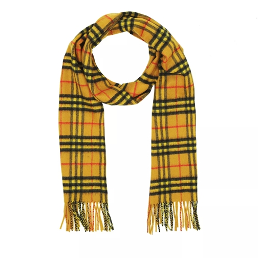 Burberry Classic Vintage Check Cashmere Scarf Yellow Kasjmier Sjaal