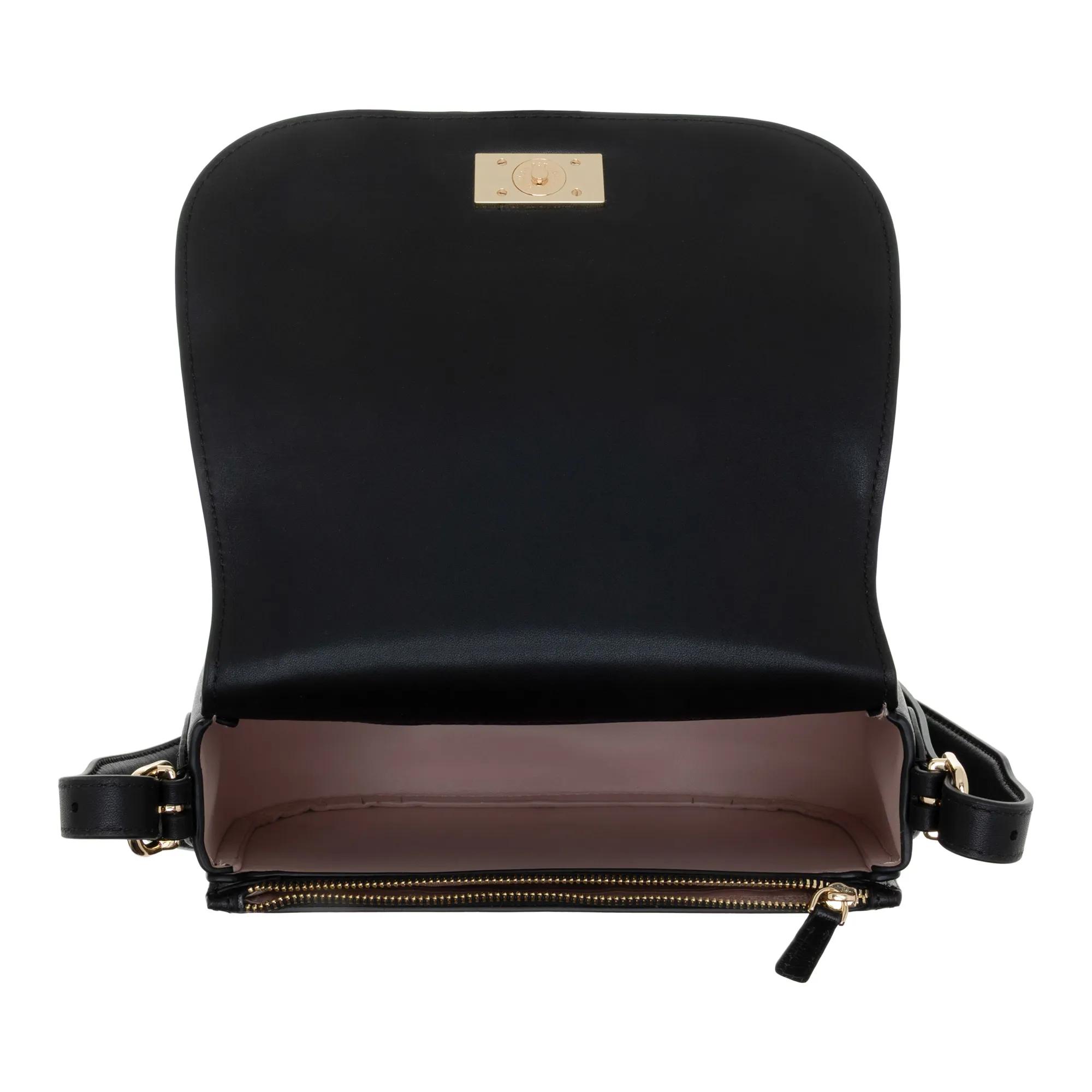 kate spade new york Crossbody bags Nouveau Textured Leather Medium Saddle Bag in zwart