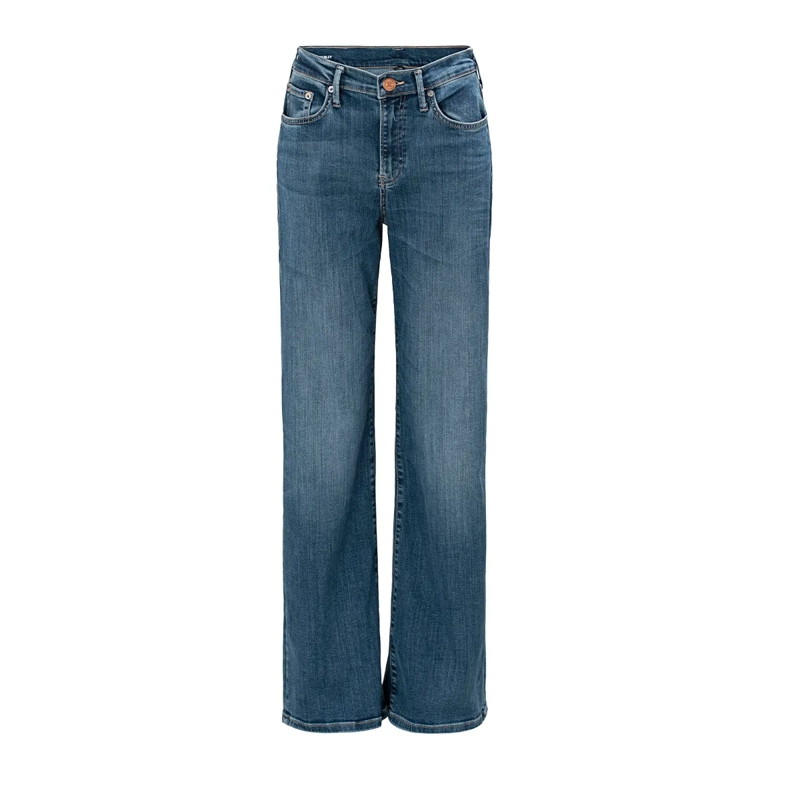 True Religion Jeans - Hohe Leibhöhe- Weites Bein- 5-Pocket-Style- Z blau