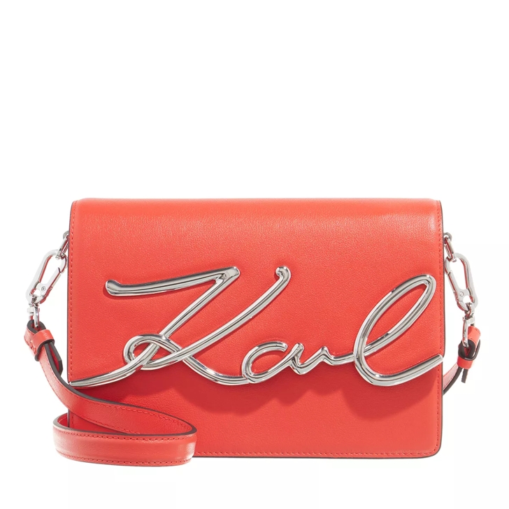 Karl Lagerfeld Signature Md Shoulderbag Poppy Red Sac bandouli re