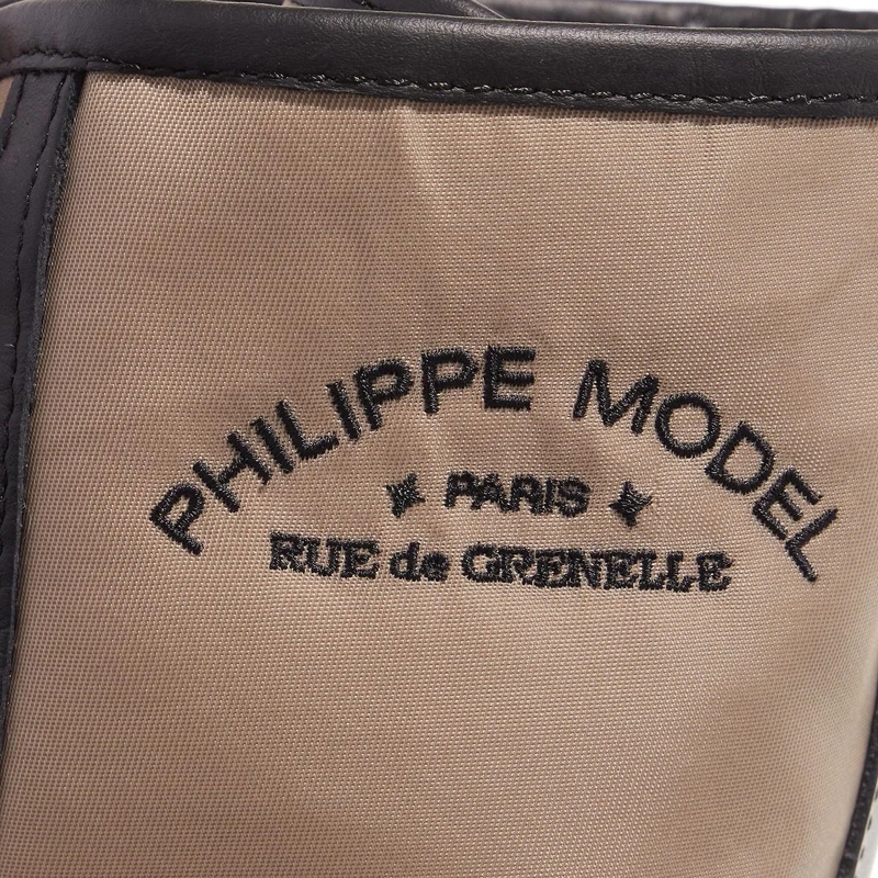 Philippe Model Stiefel Paris Haute High Woman Textile Fur_Boue Noir(Image 4)