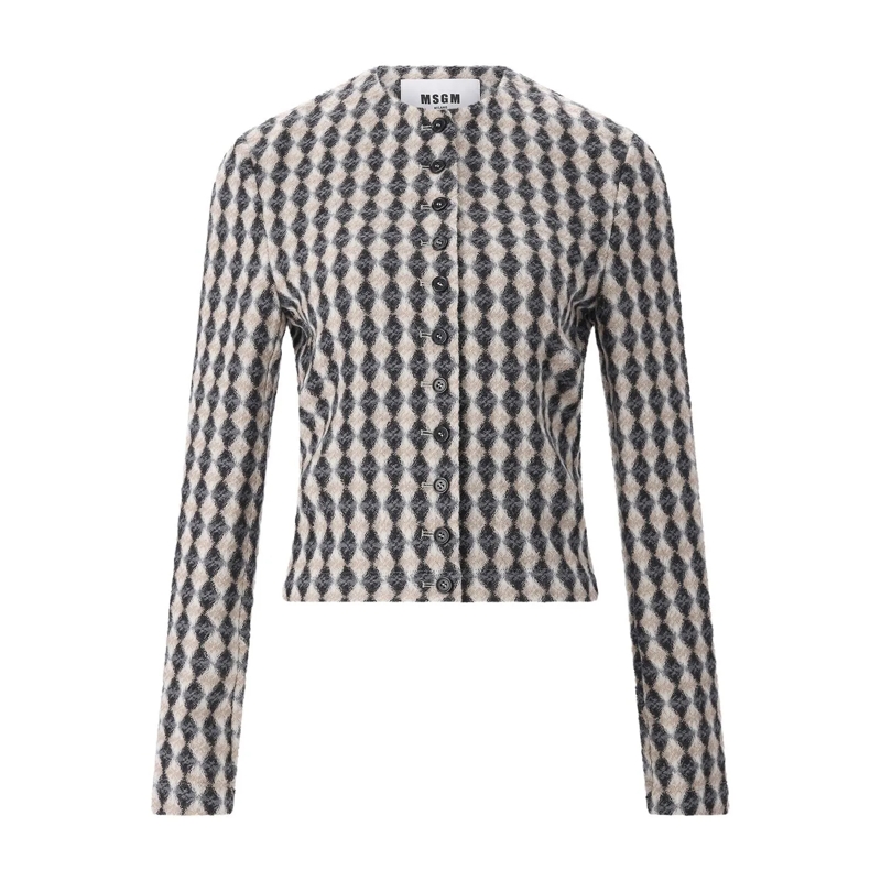 MSGM Blazer Jacke aus Schurwolle grau