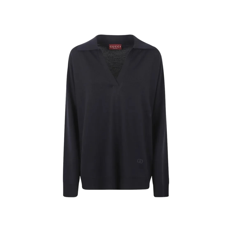 Gucci Langärmeliges Oberteil L/S Polo Top Black