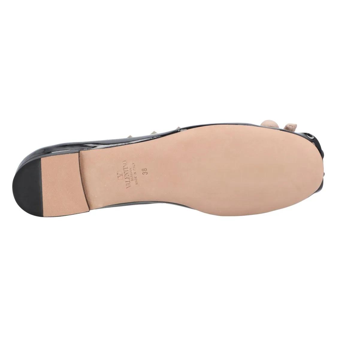Thumbnail - Rockstud Patent Leather Ballerina - Gr. 38 (EU) - in Schwarz