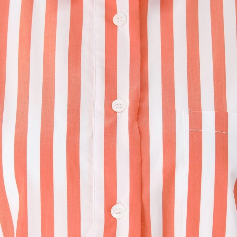 CALIBAN Bluse Gestreifte Hemdbluse orange(Image 3)