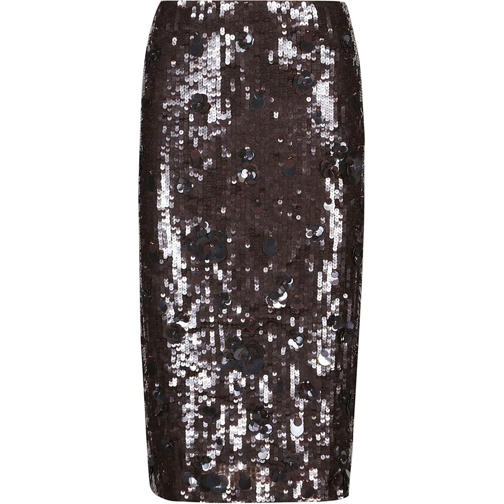 P.A.R.O.S.H. Midi-Röcke Glow Skirt Brown schwarz