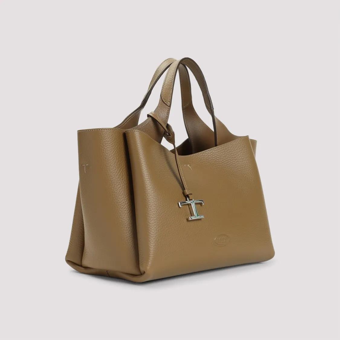 Thumbnail - Tod's Hobo Bags - Structured Nude Leather Shoulder Bag - Gr. unisize - in Braun - für Damen