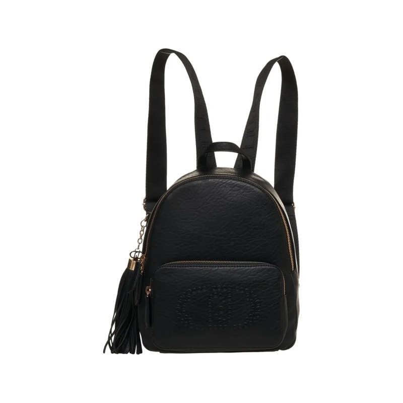 LIU JO Rucksack Textured Faux Leather Backpack Black