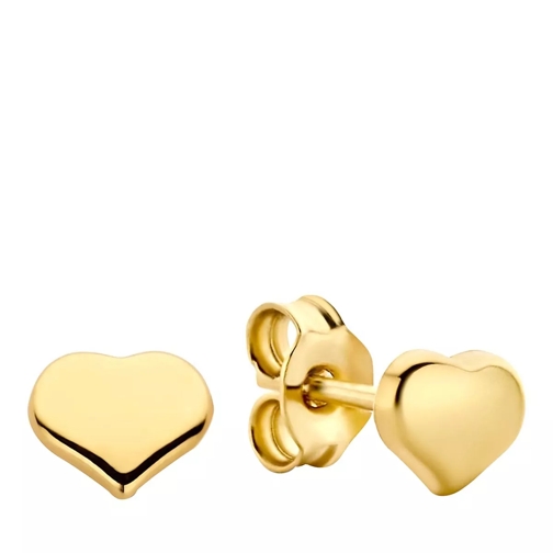 BELORO Della Spiga Giulietta 9 karat ear studs with heart Gold Oorsteker