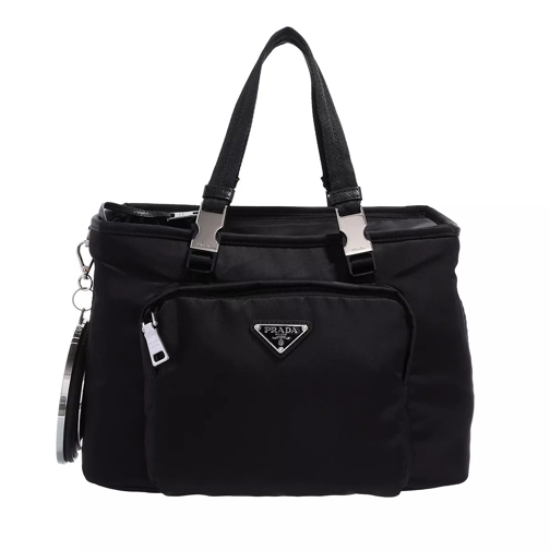 Prada Re-Nylon Pet Bag Saffiano Leather Black Weekender
