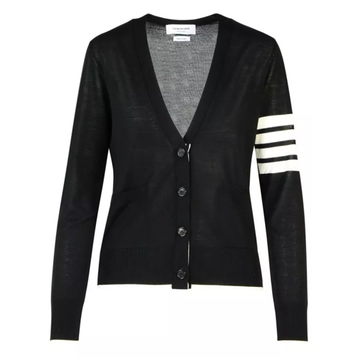 Thom Browne 4-Bar' Black Wool Cardigan Black 