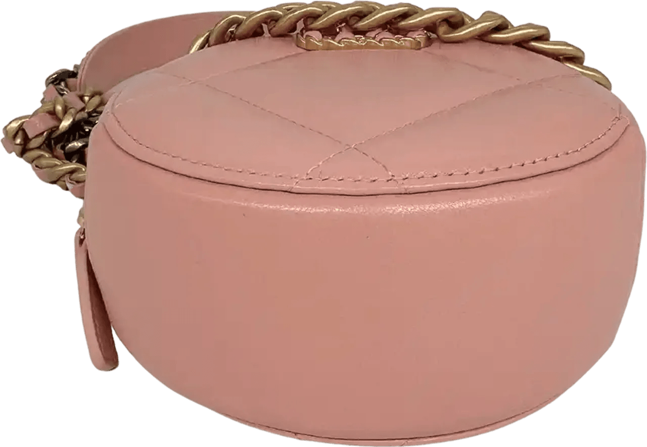 Thumbnail - Chanel Hobo Bags - Chanel 19 Round Clutch Chain Shoulder Bag light Pi - Gr. unisize - in Gold - für Damen