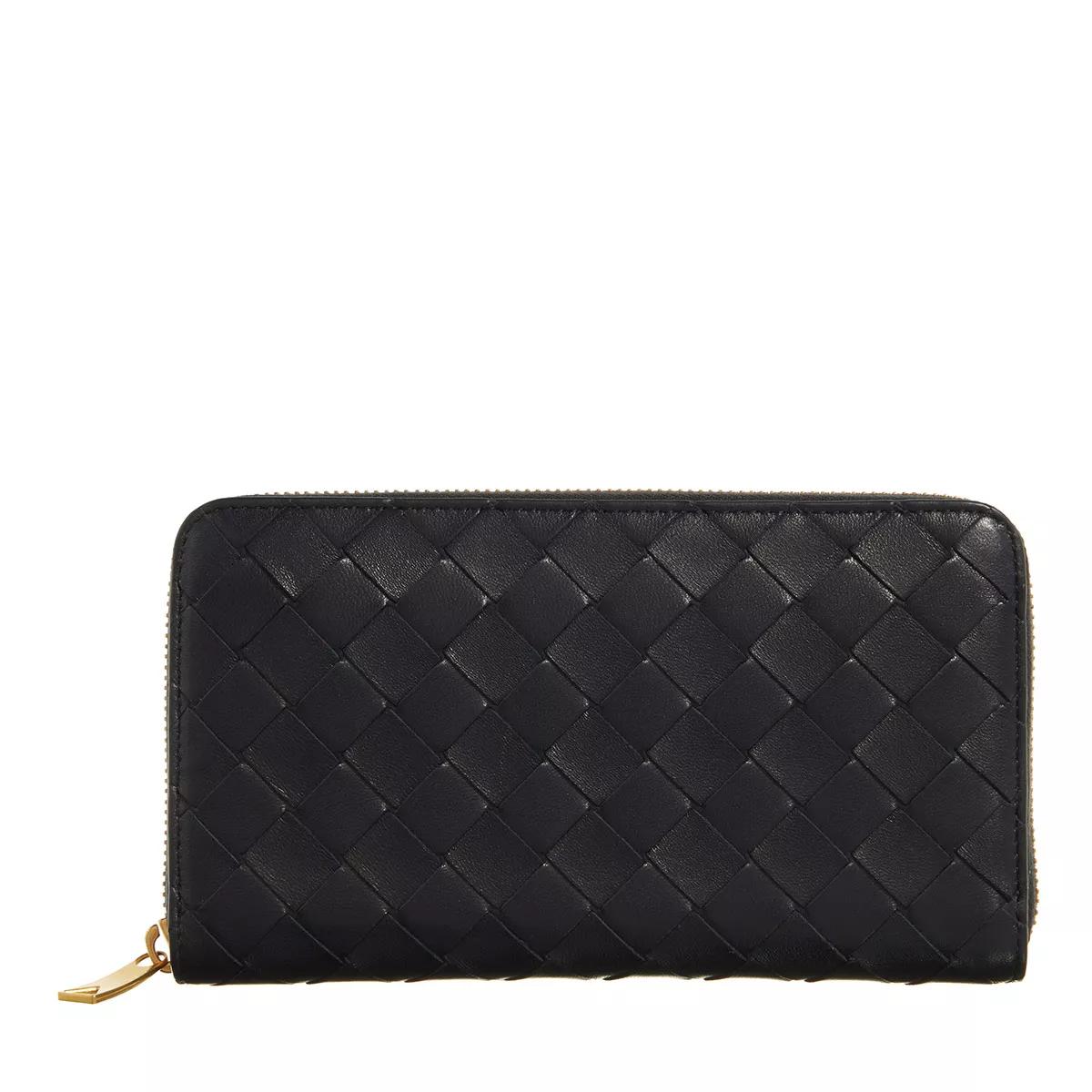 Bottega Veneta Portemonnaie - Zip Around Wallet Leather - Gr. unisize - in Blau - für Damen