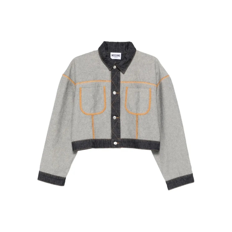 Moschino Übergangsjacke Tailored Women's Jacket With Structured Shoulders White