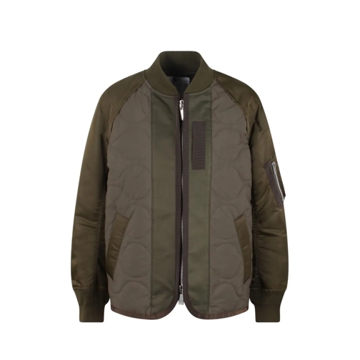 Sacai Bomberjacken Quilted Bomber Jacket Green