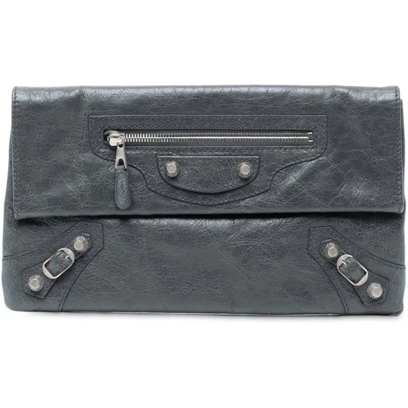 Balenciaga Clutch Lambskin Motocross Giant 12 Envelope Clutch grau