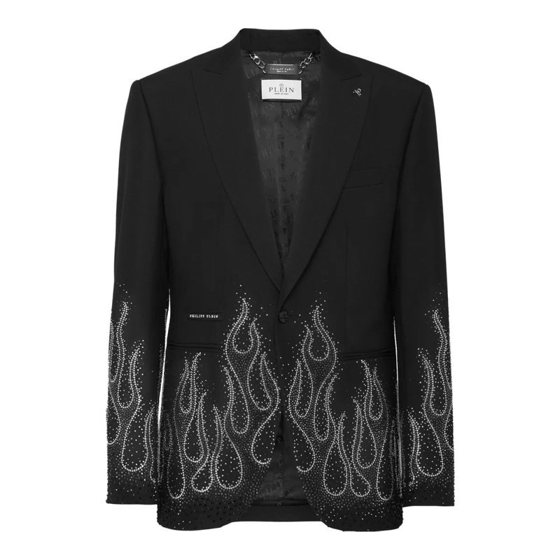 Philipp Plein Blazer Blazer Flame Mit Schmucksteinen schwarz