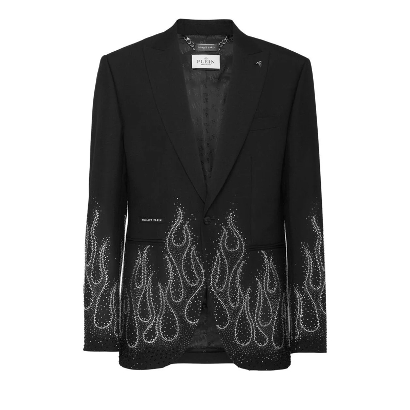 Philipp Plein Blazer Blazer Flame Mit Schmucksteinen schwarz
