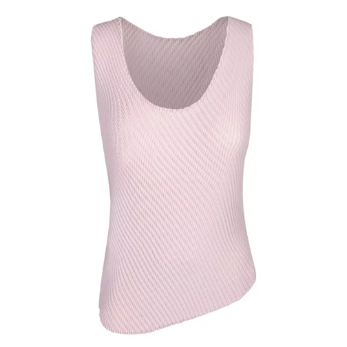 Issey Miyake Pleated Tank Top Pink 