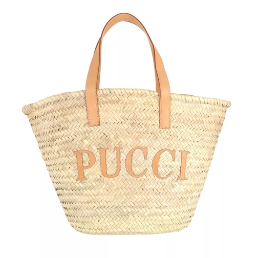 Emilio Pucci Solid & Albizia Baby Bucket Bag Naturale Verde/Smera Stråväska