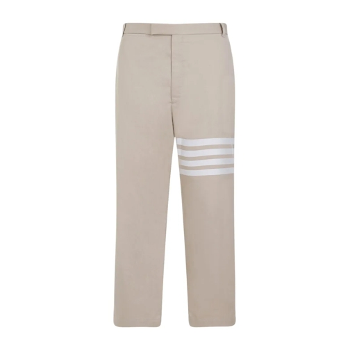 Thom Browne Chinos Camel Beige Cotton Unconstructed Straight Leg Trou Neutrals