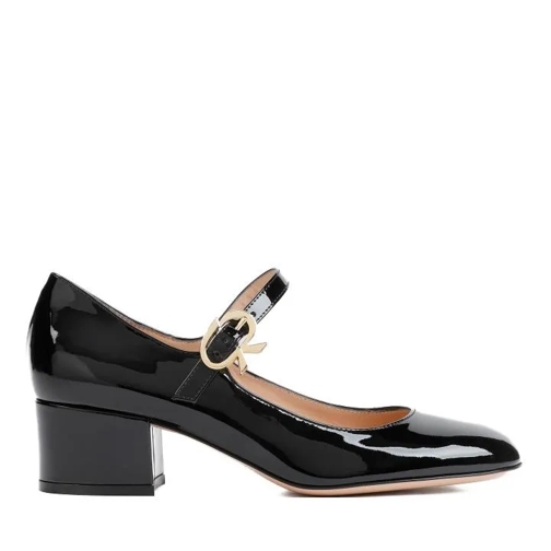 Gianvito Rossi Escarpin Mary Ribbon Black Patent Leather Pumps Black