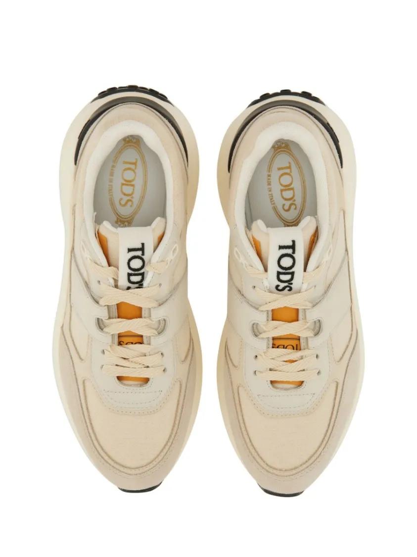 Thumbnail - Tod's Low-Top Sneaker - Fabric And Suede Sneaker - Gr. 38 (EU) - in Beige - für Damen