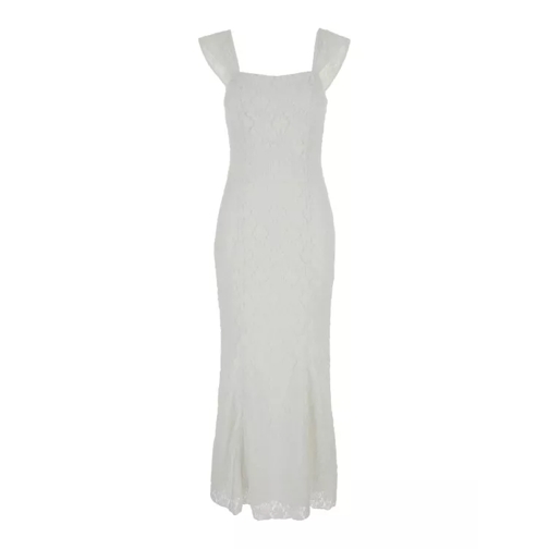 Rotate Lace Wide Strap Dress White 