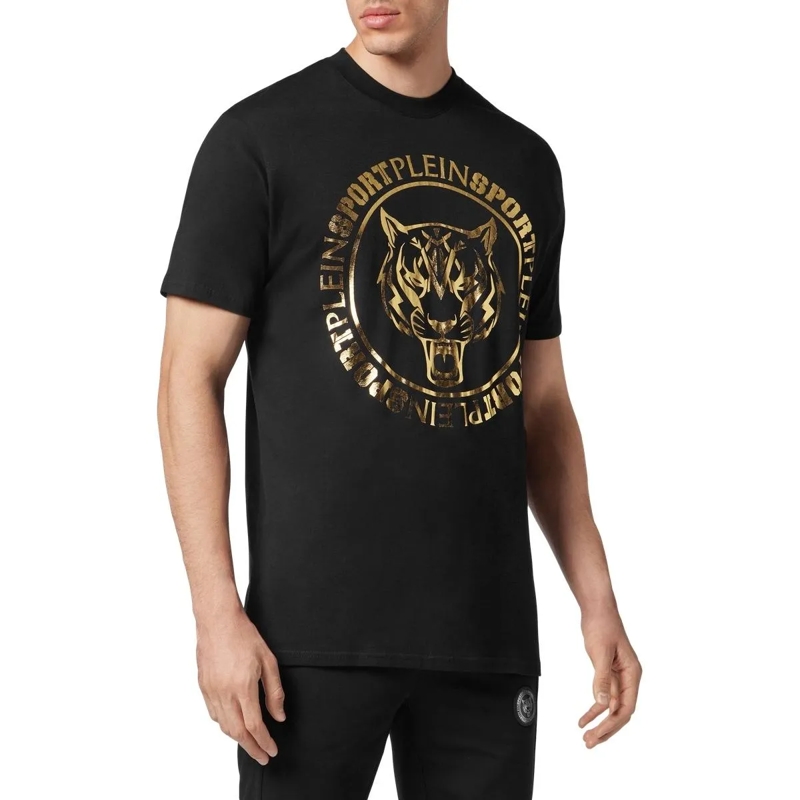 Plein Sport T-Shirt T-Shirt Rundhalsausschnitt Tiger schwarz(Image 2)