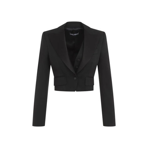 Dolce&Gabbana Black Virgin Wool Jacket Black Blazer