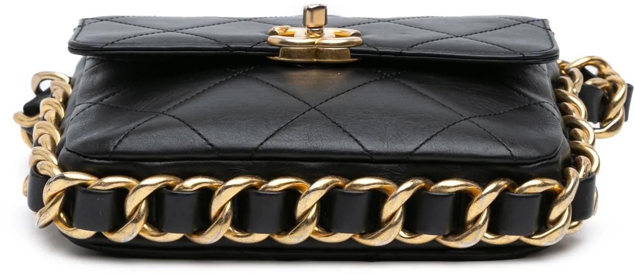 Thumbnail - Chanel Hobo Bags - Small Quilted Calfskin Framing Chain Flap - Gr. unisize - in Schwarz - für Damen