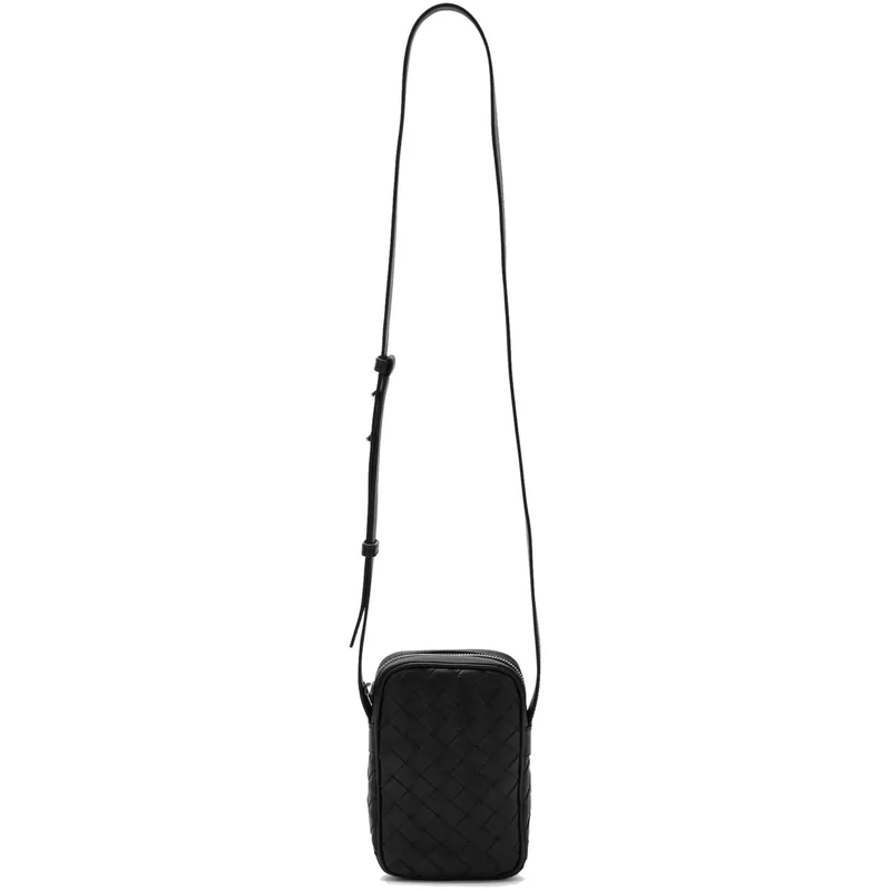 Bottega Veneta Tote Bottega Veneta Intrecciato Mini Crossbody Bag schwarz