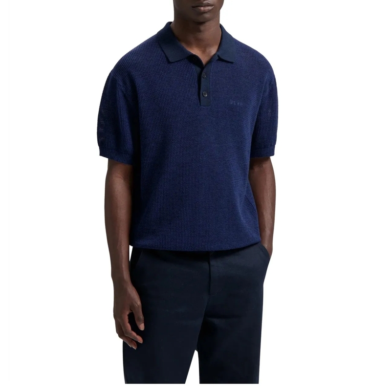 ØLÅF Polo olaf Polo Knit Ss Polos Donkerblauw M200705 blau(Image 3)